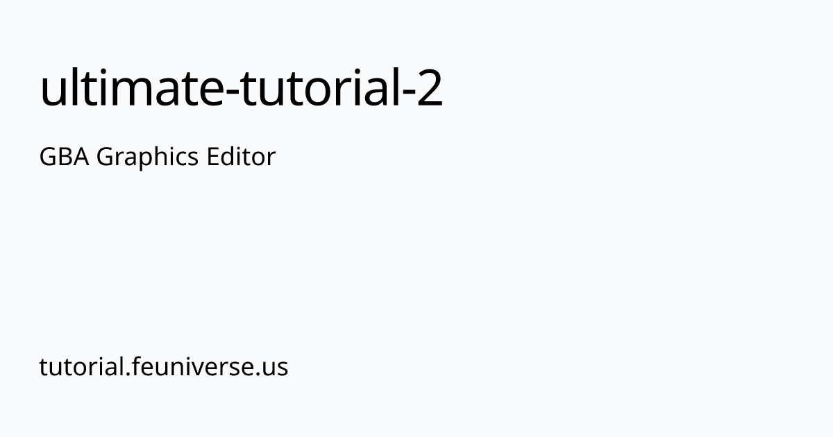 tutorial.feuniverse.us