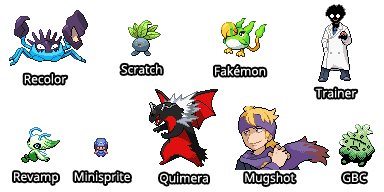 Ejemplos del concurso de sprites
